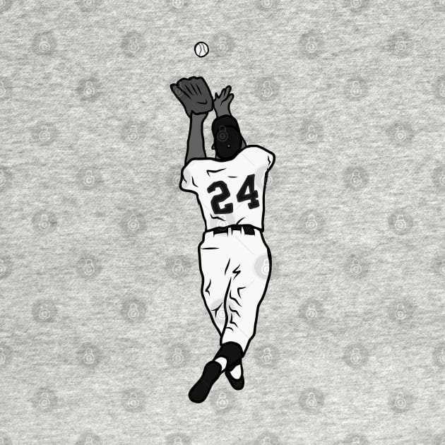 Willie Mays "The Catch" (Black and White) by rattraptees